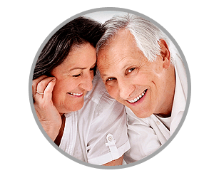 Older Couple embracing each other